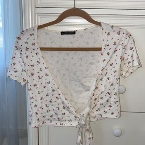 Brandy Melville ditsy floral wrap top